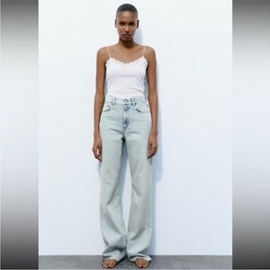 Zara High Rise Light Blue Jeans